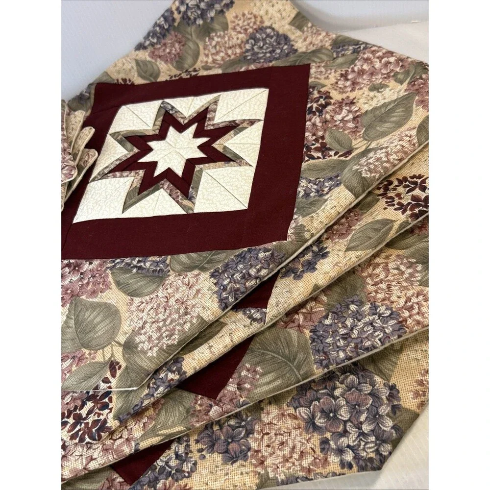 Beautiful Made Folded Star Placement & Coaster Farmhouse Cottage Core Ruth Flaud
